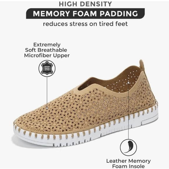 NIB Project Cloud "Rose" Womens Shoes Loafers Women Sneakers 9 LATTE - Picture 2 of 8